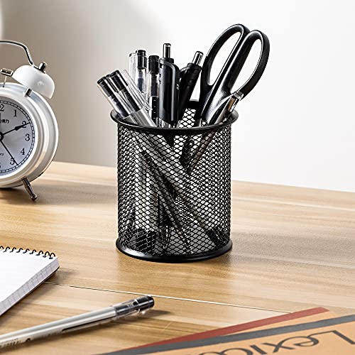 Minimalist Basics Wire Mesh Pen Holder, Pencil Cup Desk Organizer for Collection