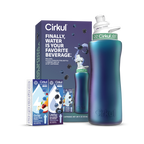 Whimsical Doughnut 32oz. Chameleon Stainless Steel Bottle Starter Kit 95KR - Playful Star & Heart Shaped Geometric NeeDoh Detail